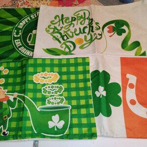 Set of four St. Patrick's pillow covers